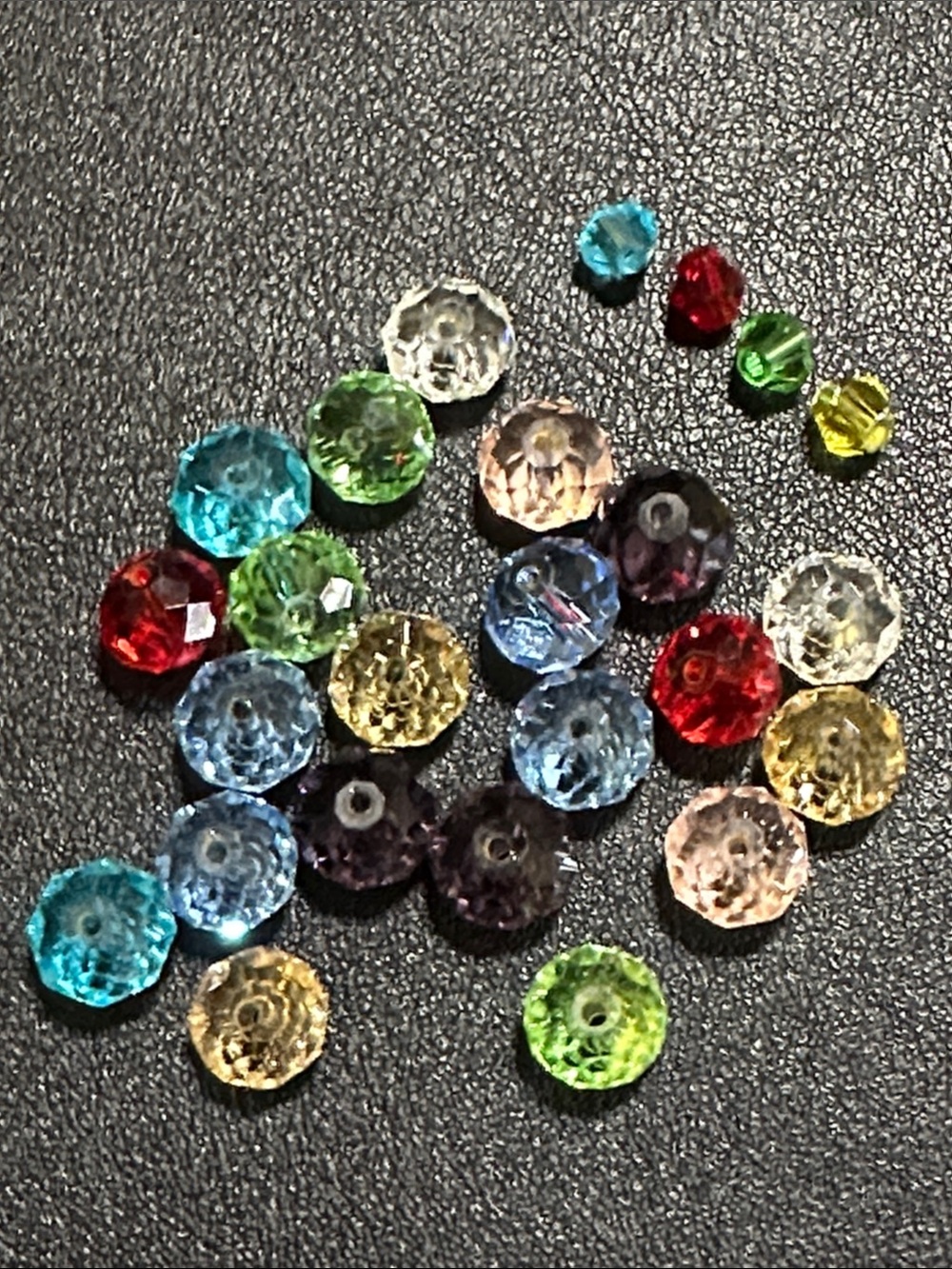 217.  Loose Multicolor Crystal Beads (25)